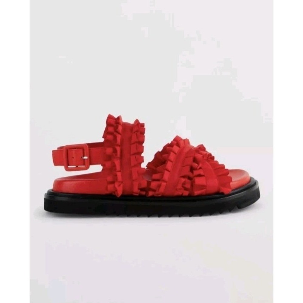 Intentionally Blank Bestfriend Ribbon Sandals Cherry Size 8 NWOB $210